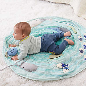 Crate and kids play mat on sale