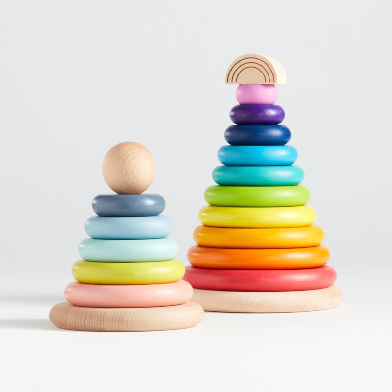 Small Wooden Baby Stacking Rings