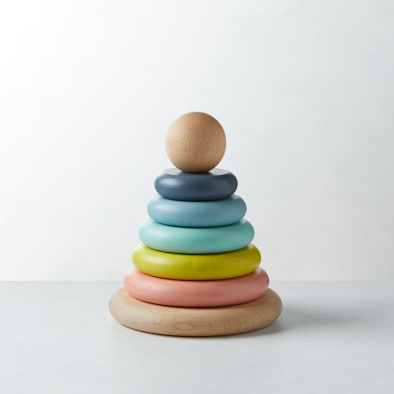 Small Wooden Baby Stacking Rings