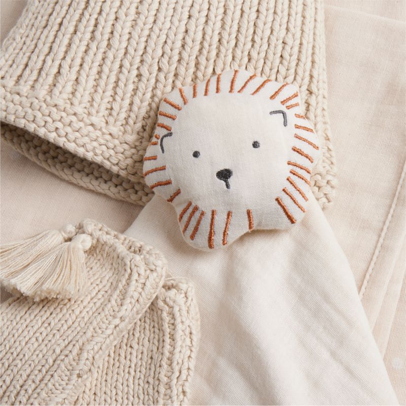 Lion 4-Piece Organic Cotton Baby Swaddle Gift Set