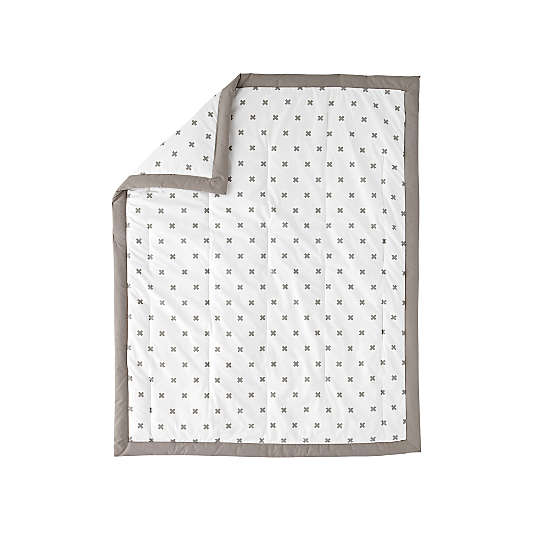 Iconic Grey X Baby Quilt