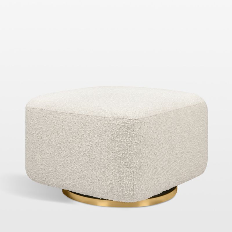 Babyletto Kiwi Ivory Boucle Nursery Gliding Ottoman - image 0 of 4