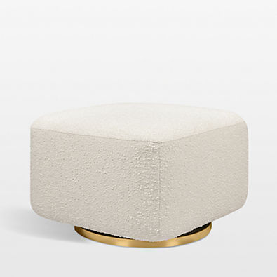 View Babyletto Kiwi Ivory Boucle Nursery Gliding Ottoman details