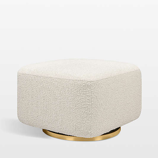 Babyletto Kiwi Ivory Boucle Nursery Gliding Ottoman