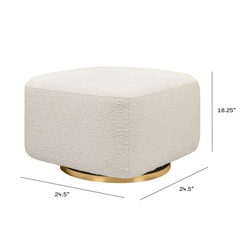 View Babyletto Kiwi Ivory Boucle Nursery Gliding Ottoman - image 2 of 4