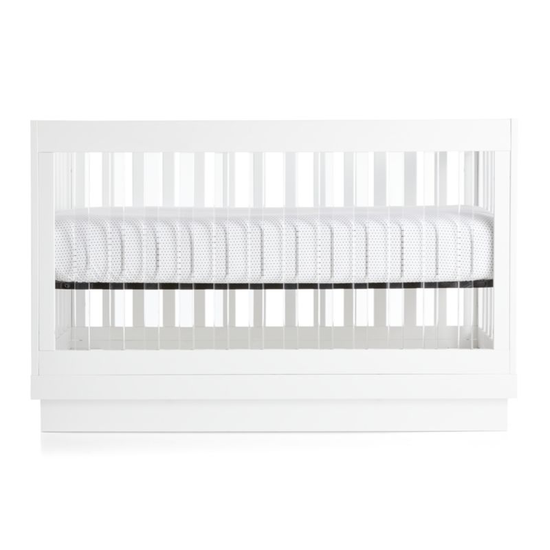 Babyletto Harlow White Acrylic 3-in-1 Convertible Baby Crib with Toddler Bed Conversion Kit - image 9 of 13