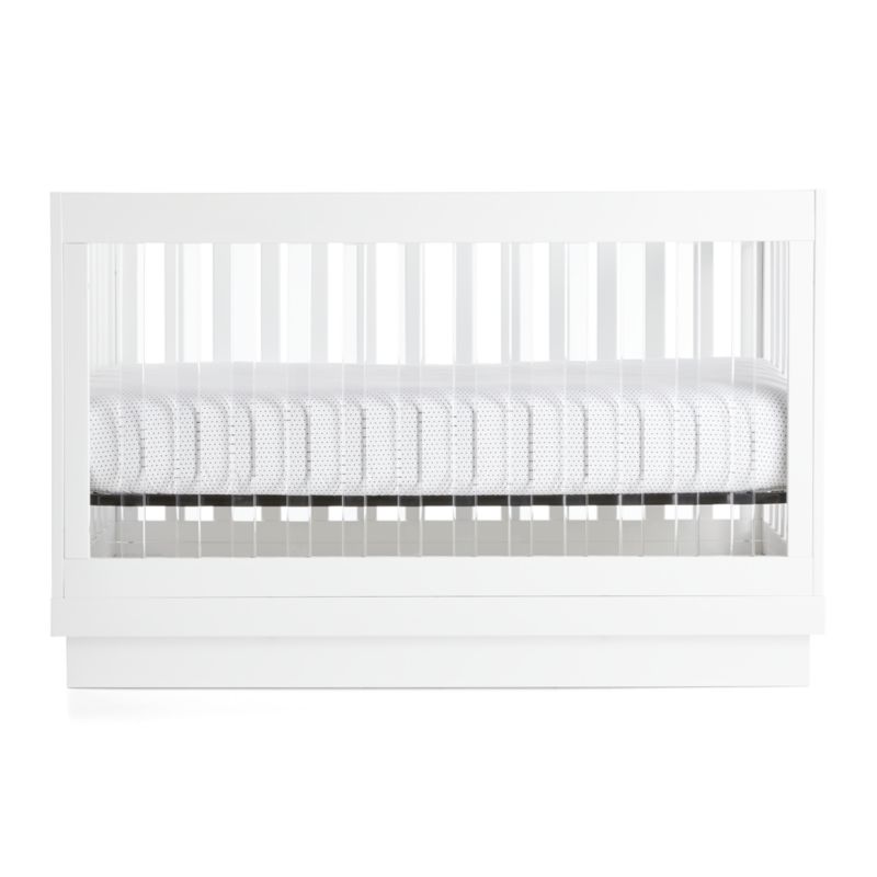 Babyletto Harlow White Acrylic 3-in-1 Convertible Baby Crib with Toddler Bed Conversion Kit - image 10 of 13