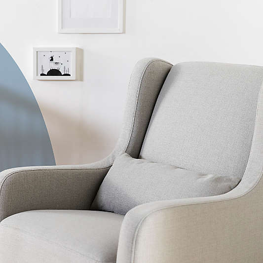 Babyletto Kai Grey Performance Nursery Rocking Chair with Wood Legs