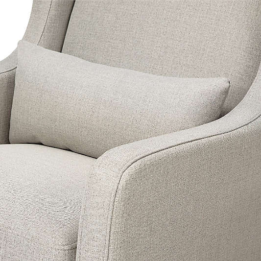 Babyletto Kai Grey Performance Nursery Rocking Chair with Wood Legs