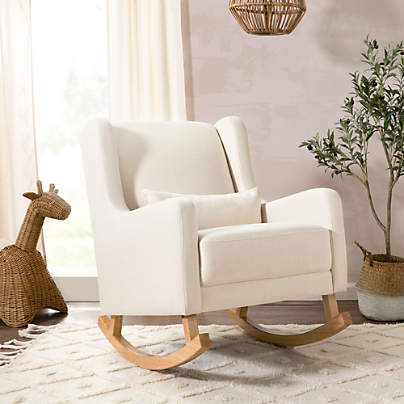 Babyletto Kai Natural Performance Nursery Rocking Chair with Wood Legs