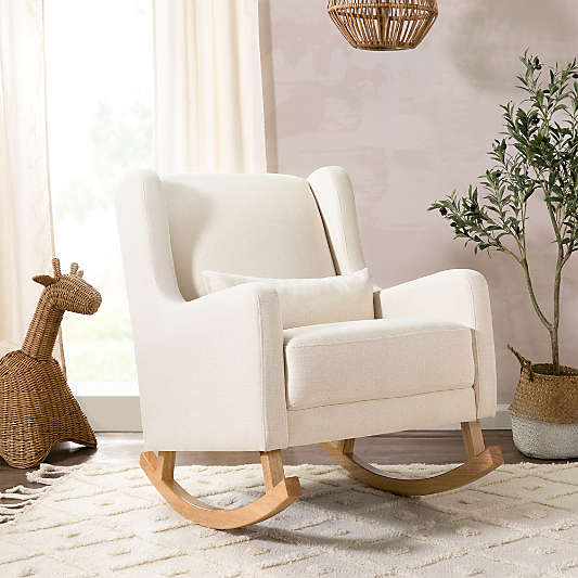 Babyletto Kai Natural Performance Nursery Rocking Chair with Wood Legs