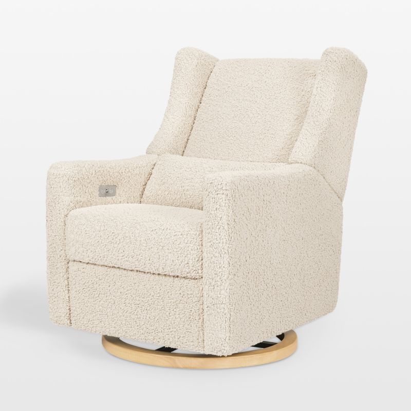 Babyletto Kiwi Almond Teddy Loop Nursery Power Glider Recliner Chair ...