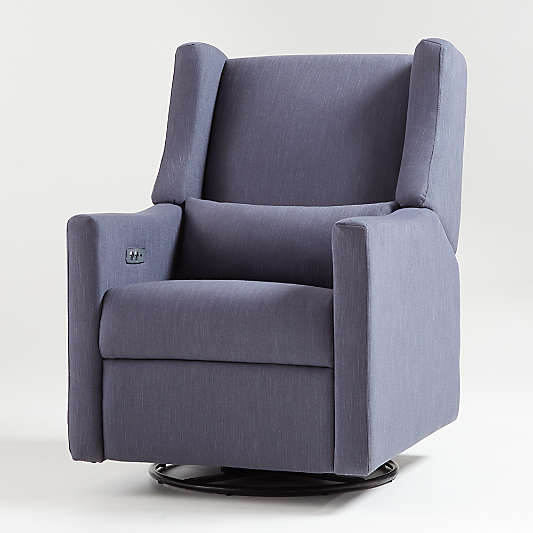 Babyletto Kiwi Dark Blue Power Recliner Glider