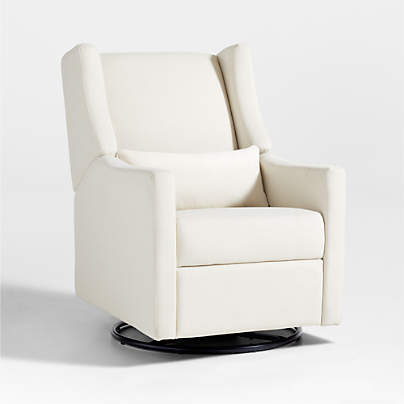 Babyletto Kiwi Cream Nursery Power Glider Recliner Chair with Metal Base