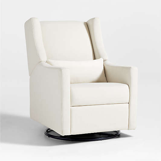 Babyletto Kiwi Cream Nursery Power Glider Recliner Chair with Metal Base