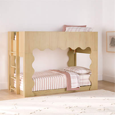 Babyletto Lido Wave Blonde Wood Convertible Kids Bunk Bed