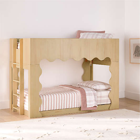 Babyletto Lido Wave Blonde Wood Convertible Kids Bunk Bed