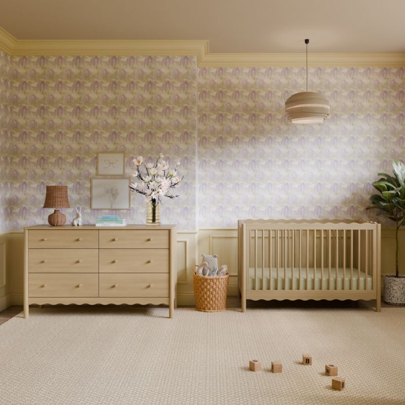 Babyletto Swell Washed Pine Wood Wide 6-Drawer Kids Dresser - image 2 of 7