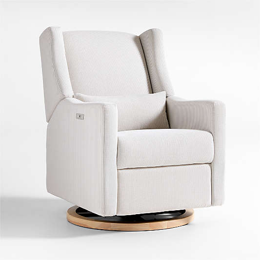Babyletto Kiwi Striped Grey Nursery Glider Recliner Chair
