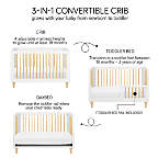 View Babyletto Lolly White & Natural 3-in-1 Convertible Crib with Toddler Bed Conversion Kit - image 11 of 13