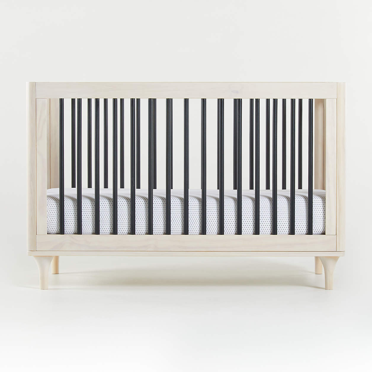 Babyletto Lolly Washed Natural & Black 3in1 Wood Convertible Baby