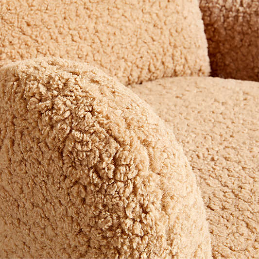 Babyletto x Nursery Works Solstice Brown Shearling Nursery Glider Chair