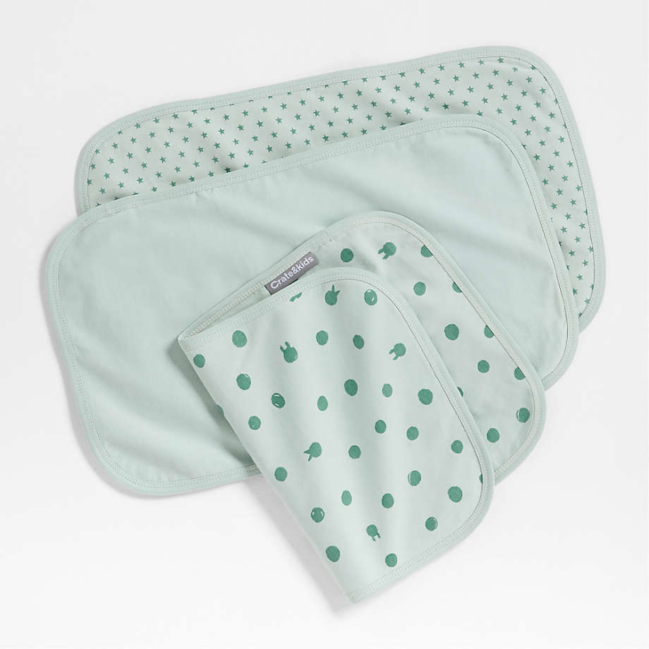 Baby's First Organic Jersey Green Baby Burp Cloths, Set of 3 + Reviews