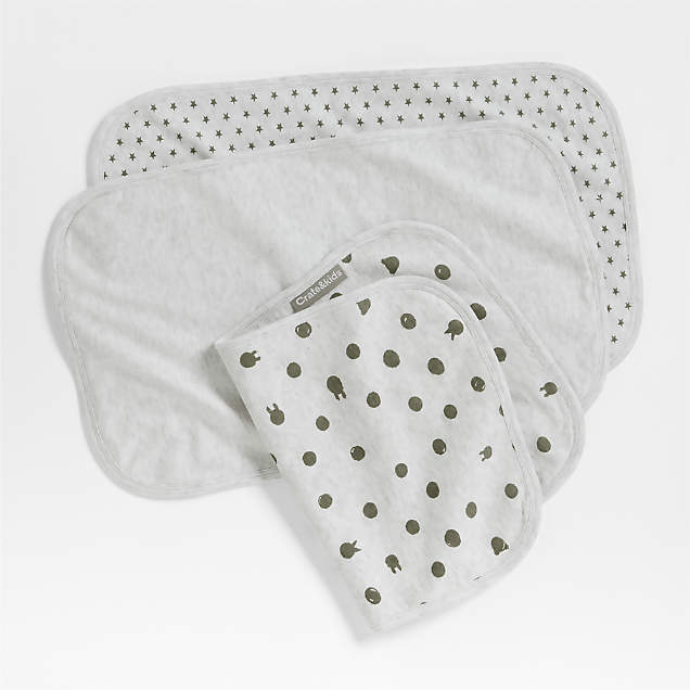Grey Organic Waffle Towels Crate & Kids