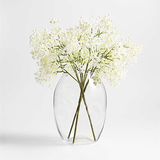 Faux Green and White Baby's Breath Flower Bouquet 20"