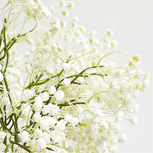 Faux Green and White Baby's Breath Flower Bouquet 20"