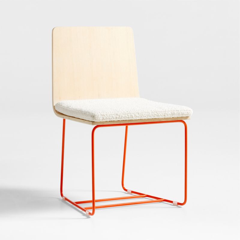 Backseat Wood Kids Desk Chair with Metal Legs