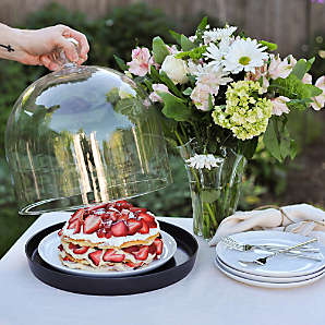 Cake Tray with Lid Clear Cake Stand with Dome Snack Serving Tray