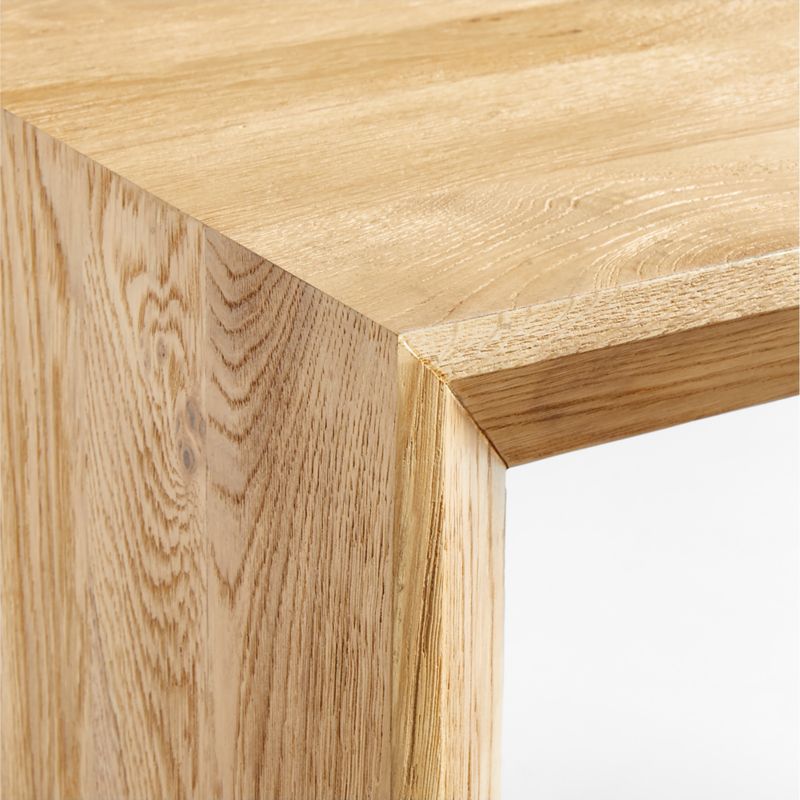 Baja 72" Rectangular Natural Oak Wood Console Table with Shelf