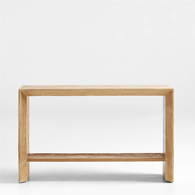 Oasis Oval Wood Console Table + Reviews | Crate & Barrel