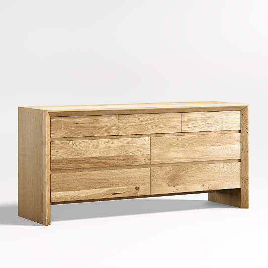 Baja 7-Drawer White Oak Wood Dresser