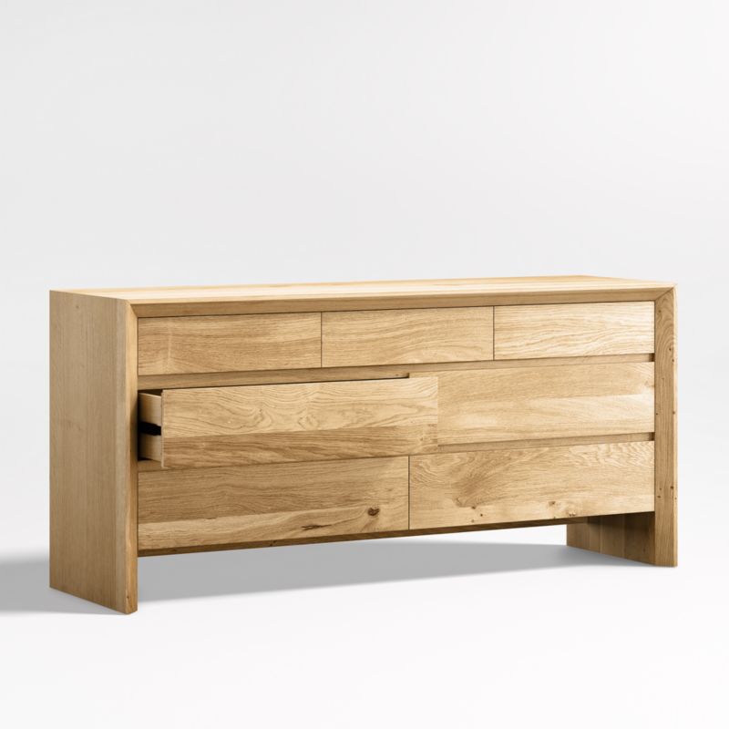 Baja 7-Drawer White Oak Wood Dresser