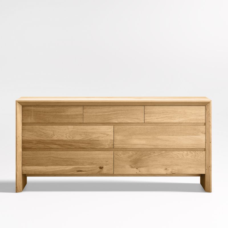 Baja White Oak Wood Nightstand with Drawer