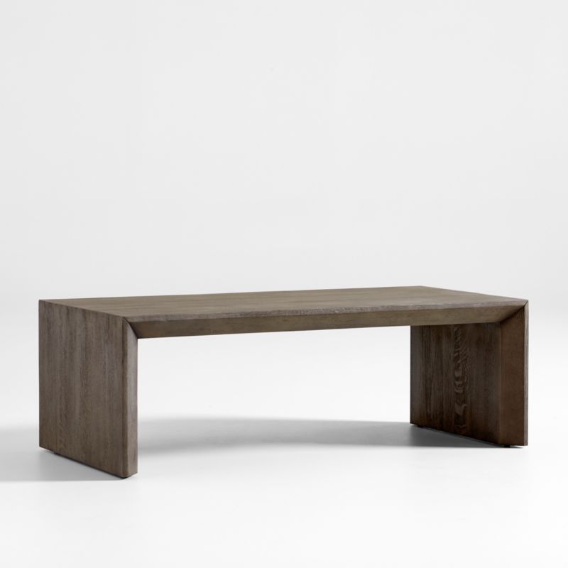 Baja Grey Oak Wood 54" Rectangular Coffee Table