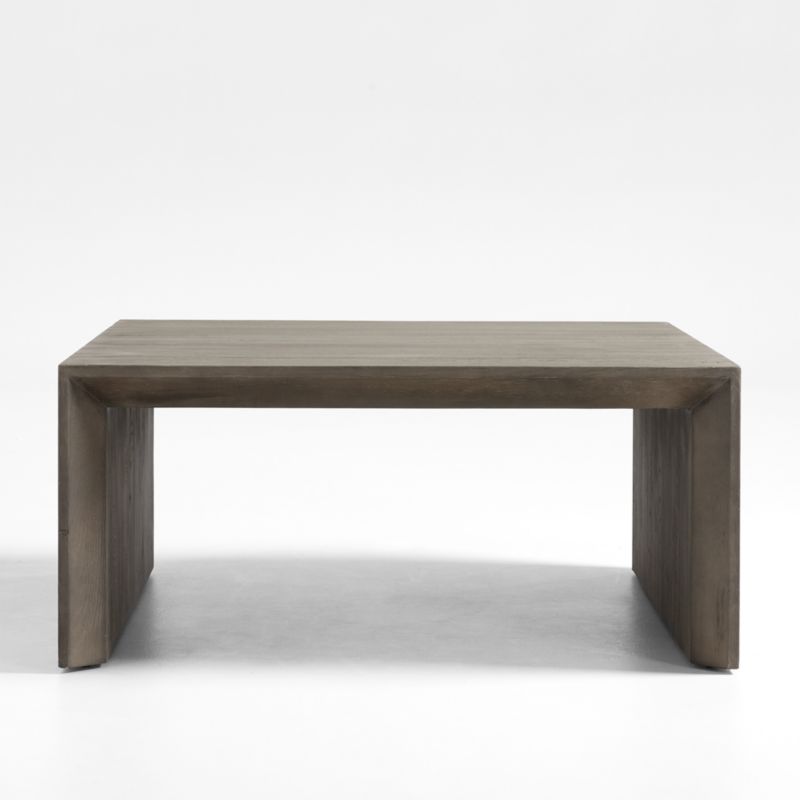 Baja Grey Oak Wood 40" Square Coffee Table