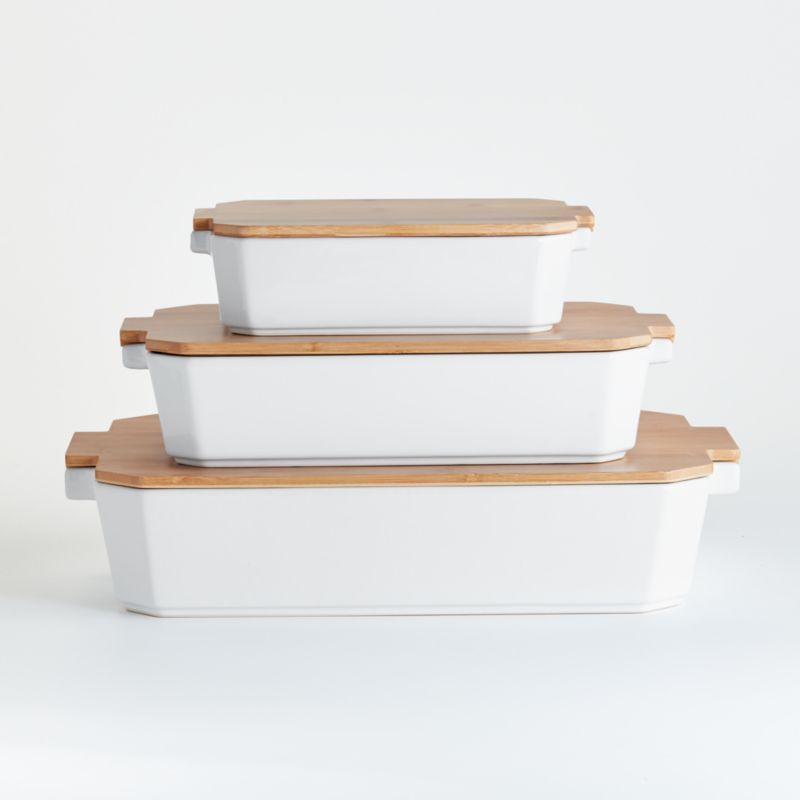 Baking Dishes with Bamboo Lids + Reviews | Crate & Barrel