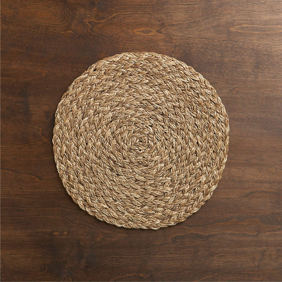 Bali Round Abaca Placemat Crate and Barrel