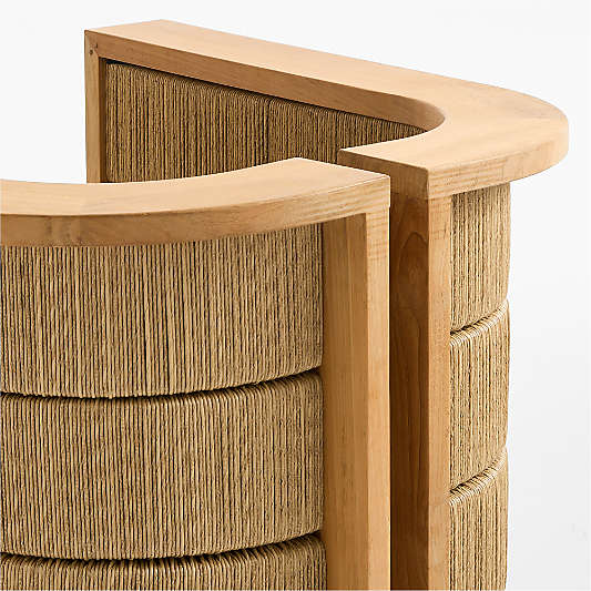 Bali Natural Teak Outdoor Lounge Chair Frame