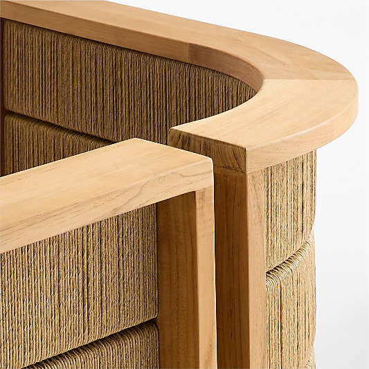 Bali 86" Natural Teak Outdoor Sofa Frame