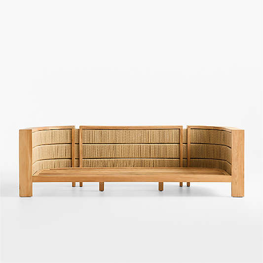 Bali 86" Natural Teak Outdoor Sofa Frame