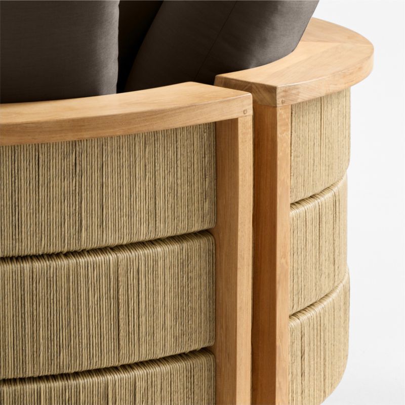 Bali 51" Natural Teak Chaise Daybed with Canvas Java Sunbrella ® Cushions - image 11 of 11