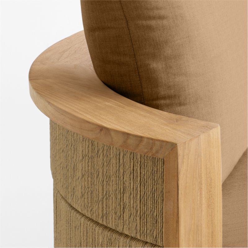 Bali 51" Natural Teak Chaise Daybed with Cast Teak Sunbrella ® Cushions