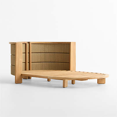 Bali 51" Natural Teak Chaise Daybed Frame