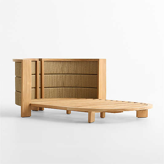 Bali 51" Natural Teak Chaise Daybed Frame