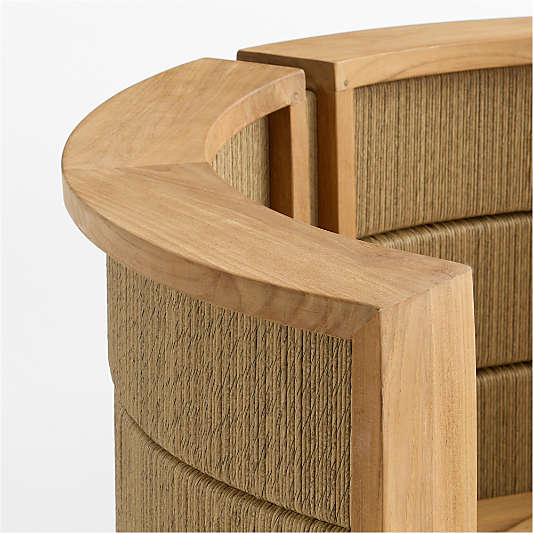 Bali 51" Natural Teak Chaise Daybed Frame