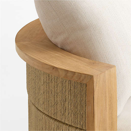 Bali 51" Natural Teak Chaise Daybed with Nova Glow Sunbrella ® Cushions